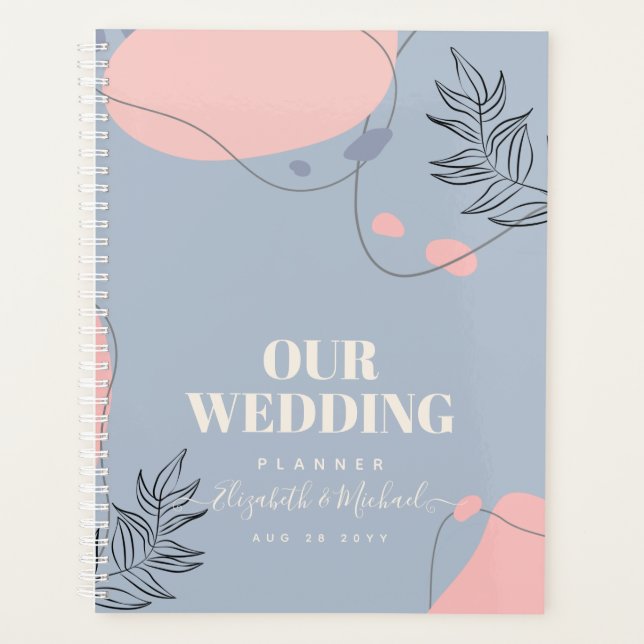 Agenda Boda de resumen moderno japonés escandinavo (Anverso)