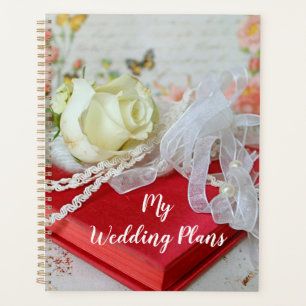 Agenda Boda de rosa blanco y encaje