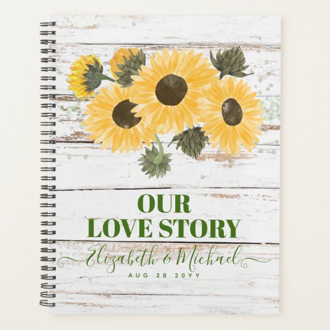 Agenda Boda de Sage de los girasoles rusos (Anverso)