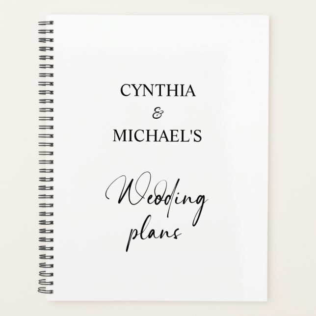 Agenda Boda de script manuscrito (Anverso)
