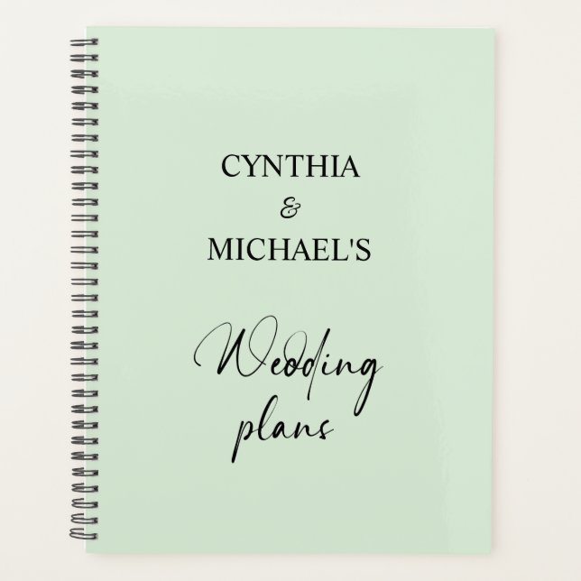 Agenda Boda de script manuscrito (Anverso)