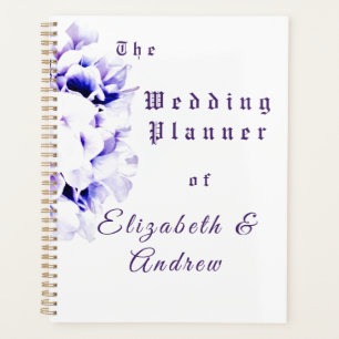 Agenda Boda de violetas elegantes