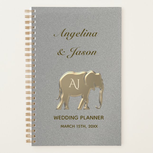 Agenda Boda elegante plateado (Anverso)