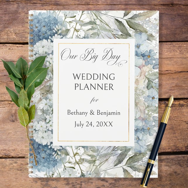Agenda Boda floral azul ruso (Subido por el creador)