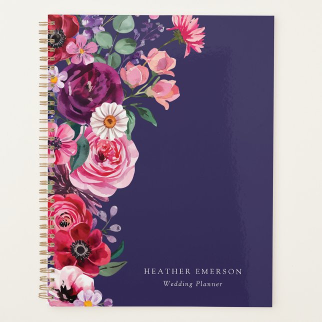 Agenda Boda Floral Colorida (Anverso)