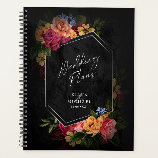 Agenda Boda floral de las noches de Sultry ID829 (Anverso)