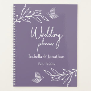 Agenda Boda floral mauve elegante romántico