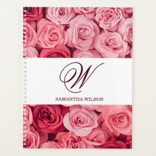 Agenda Boda floral Planer libro de citas monogramado