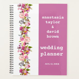 Agenda Boda Floral Rosa