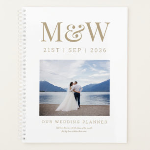 Agenda Boda fotográfico monograma personalizado