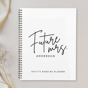 Agenda Boda futura Sra escritura a mano moderna
