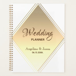 Agenda Boda Geométrico Simple Gold