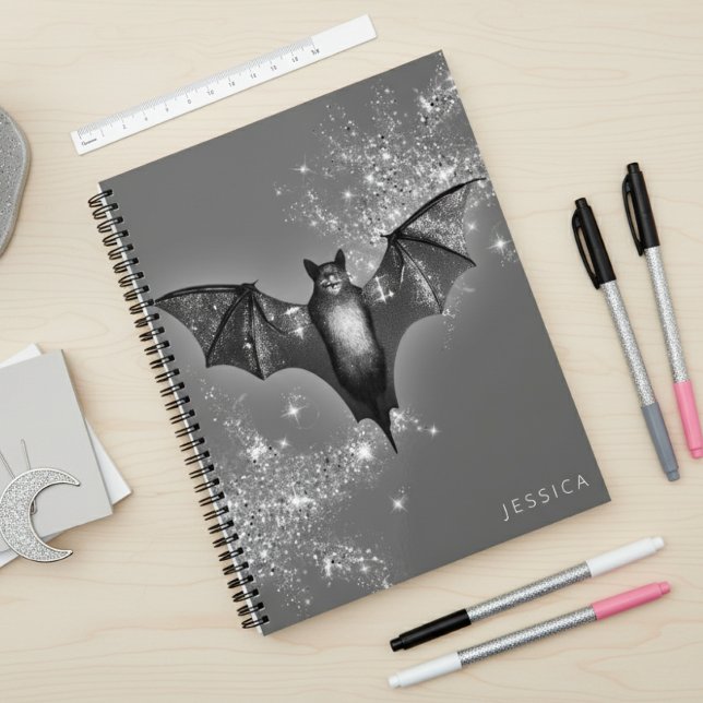 Agenda Boda Glam Bat & Diamonds de Halloween oscuro (Subido por el creador)