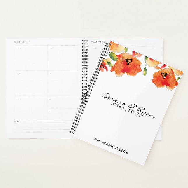 Agenda Boda Golden Poppy de verano (Demostración)