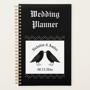 Agenda Boda gótico Kissing Ravens Personalizado