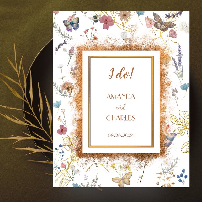 Agenda Boda Jardín de Mariposa de Oro Rosa (Subido por el creador)