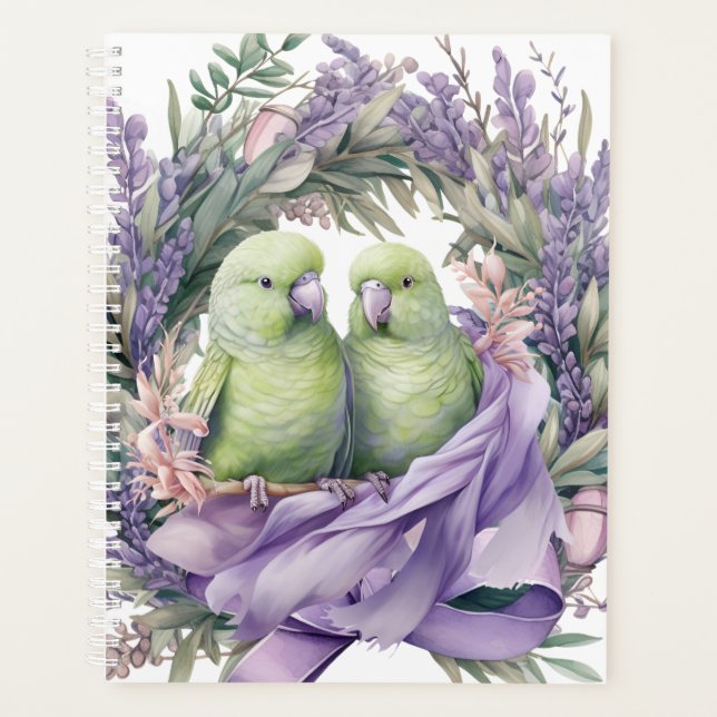 Agenda Boda Lavender Lovebirds (Anverso)