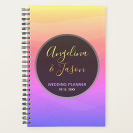 Agenda Boda moderna de negro y rosa