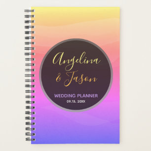 Agenda Boda moderna de negro y rosa