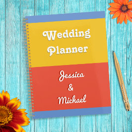 Agenda Boda moderno de bloque de color brillante personal