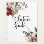 Agenda Boda moderno de rosas rojas florales<br><div class="desc">Planner de acuarela floral y bonito con escritura negra "futura novia". Así que bonito para hacer todos sus planes bodas.</div>