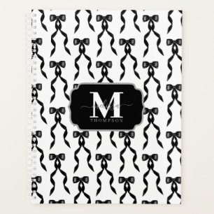Agenda Boda Monogramado de color negro de color de agua b