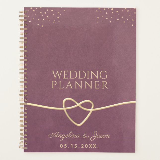 Agenda Boda Morada Elegante (Anverso)
