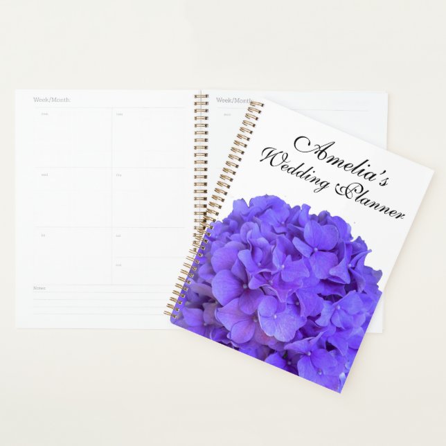 Agenda Boda morado de lila de lavanda (Demostración)