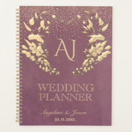 Agenda Boda Morado Oro
