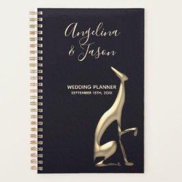 Agenda Boda negro elegante