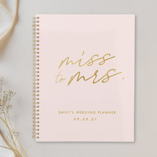 Agenda Boda Nupcial Personalizada de Señorita a Señora