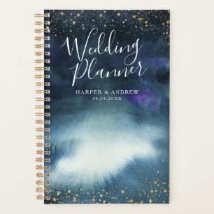 Agenda Boda personalizada Navy Blue Gold