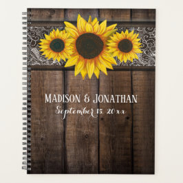 Agenda Boda personalizado del girasol en el país ruso