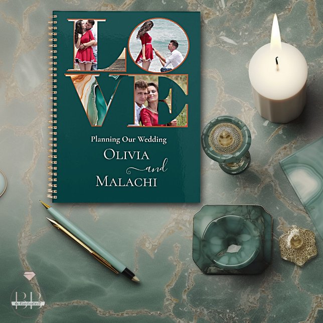 Agenda Boda Planner Resumen moderno Agate Jade (Subido por el creador)