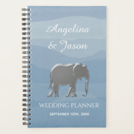 Agenda Boda Polvo Azul Acuarela