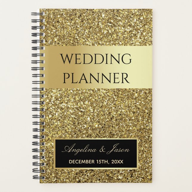 Agenda Boda purpurina Gold (Anverso)