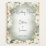 Agenda Boda ruso moderno<br><div class="desc">Este diseño presenta un marco de marquesinas rústicas sobre un lavabo de acuarela verde. Sencillo,  clásico,  pero único. Este planificador forma parte de la moderna suite Boda Rústica Daisy Frame Green creada por Simply Farmhouse Press.</div>