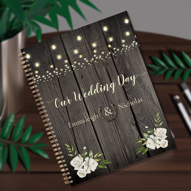 Agenda Boda Rustic Barn Wood (Subido por el creador)