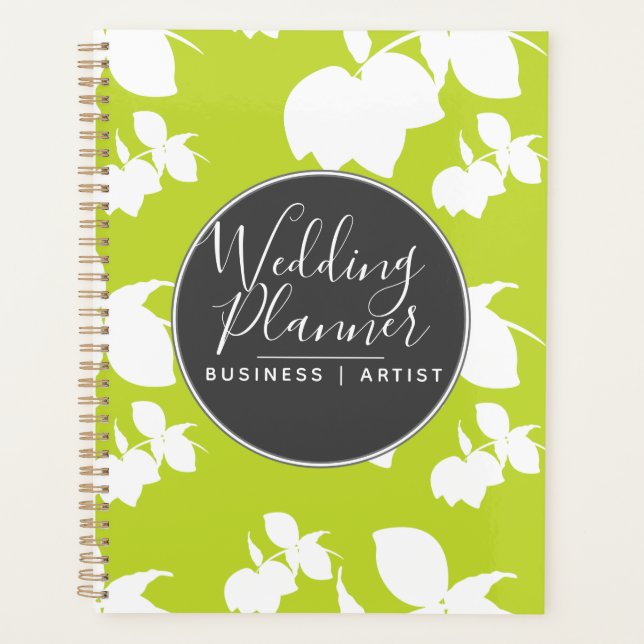 Agenda Boda Silueta de Lima Limón Moderna (Anverso)