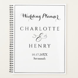 Agenda Boda simple y elegante minimalista