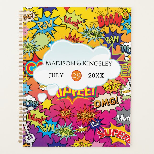 AGENDA BODA SUPER POP ART DE CÓMIC (Anverso)