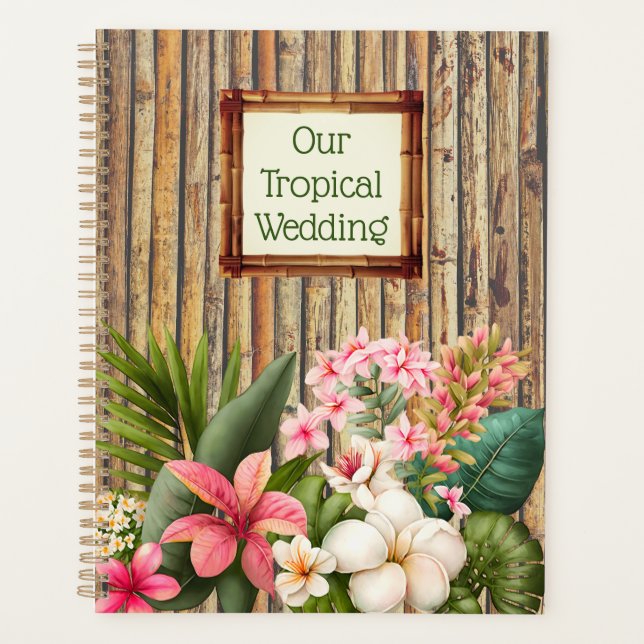 Agenda Boda tropical personalizado (Anverso)