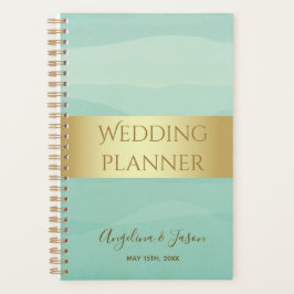 Agenda Boda verde simple