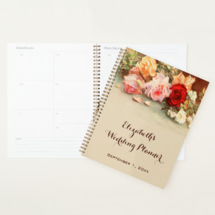 Agenda Boda Vintage, Naturaleza Muerta de Flores de Rosas