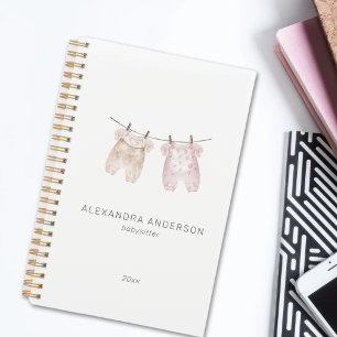Agenda Boho Baby Clothing Watercolour Babysitter Service