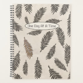 Agenda Boho Beige Vintage Botanical De Un Día A La Vez