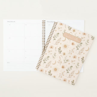 Agenda Boho Bohemián Floral Luna Sol Botánico