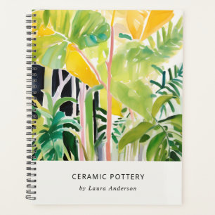 Agenda Boho Chic Verde Follaje Tropical Botánico