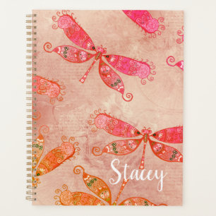 Agenda Boho Dragonflies en rosa