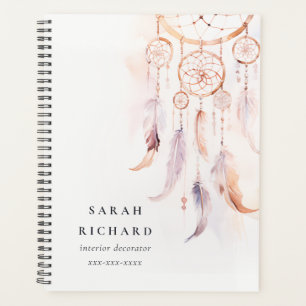 Agenda Boho Dreamcatcher Watercolor Lilac Rubor Peach